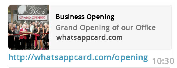 business opening card